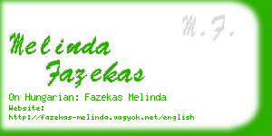 melinda fazekas business card